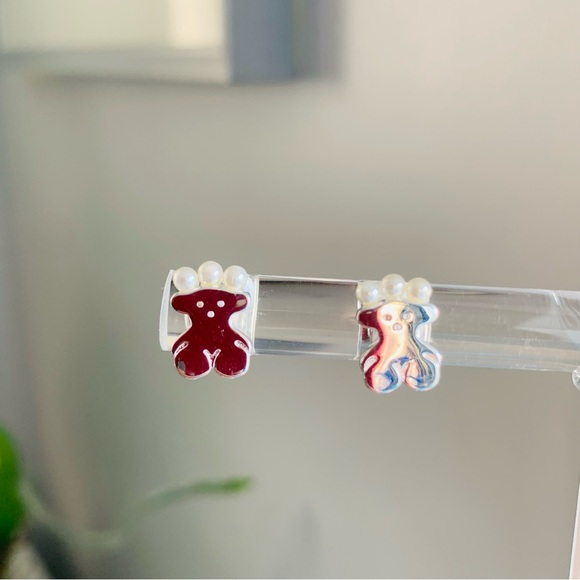 Tous Jewelry - Tous Floral Crown Pearl Headband Spanish Bear Earrings Pin Studs Mini